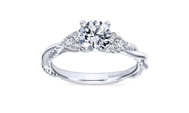 Gabriel & Co. 14k White Gold Hampton Twisted Engagement Ring - ER8817W44JJ
