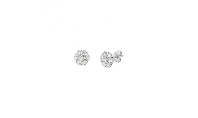 Jewelmi Custom 14k White Gold Diamond Earrings