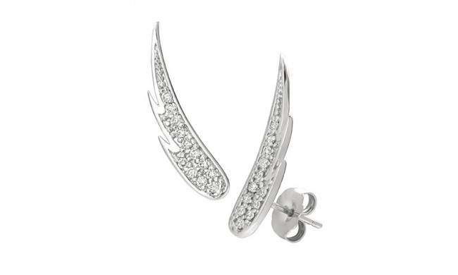 Jewelmi Custom 14k White Gold Diamond Earrings