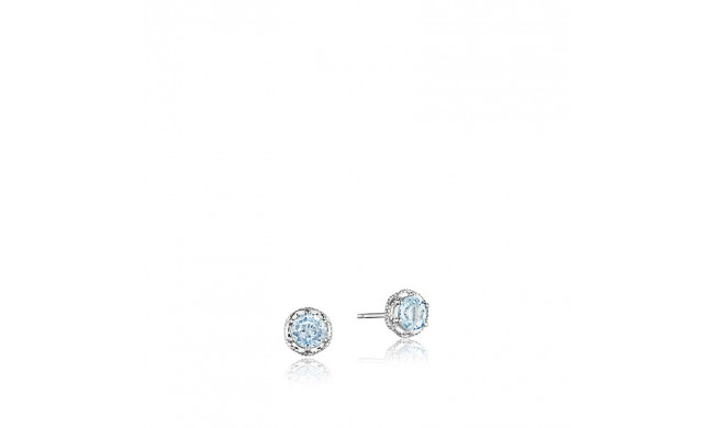Tacori Sterling Silver Crescent Crown Gemstone Stud Earring - SE24002