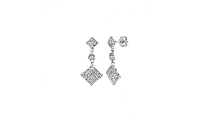 Jewelmi Custom 14k White Gold Diamond Earrings