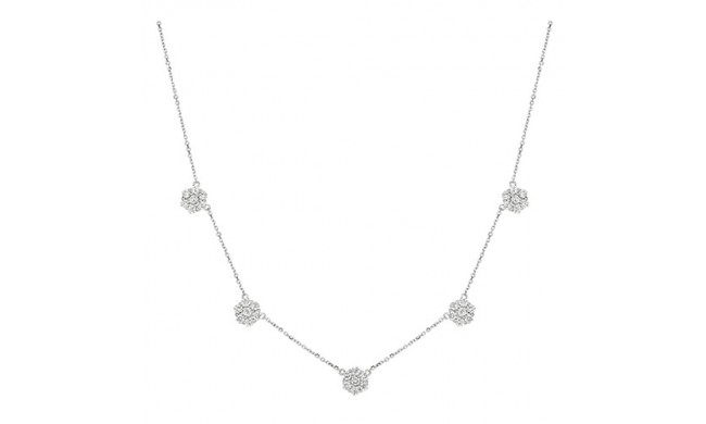 Jewelmi Custom 14k White Gold Diamond Necklace