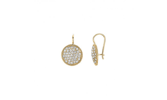 Jewelmi Custom 14k Yellow Gold Diamond Earrings