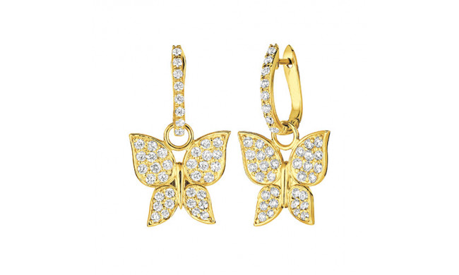 Jewelmi Custom 14k Yellow Gold Diamond Earrings