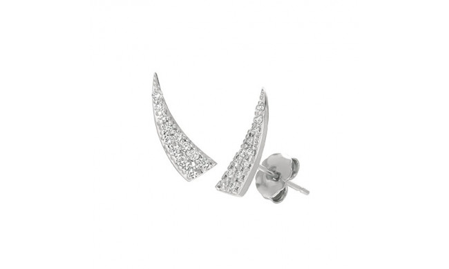 Jewelmi Custom 14k White Gold Diamond Earrings