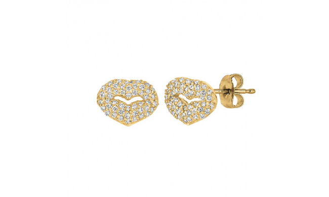 Jewelmi Custom 14k Yellow Gold Diamond Earrings