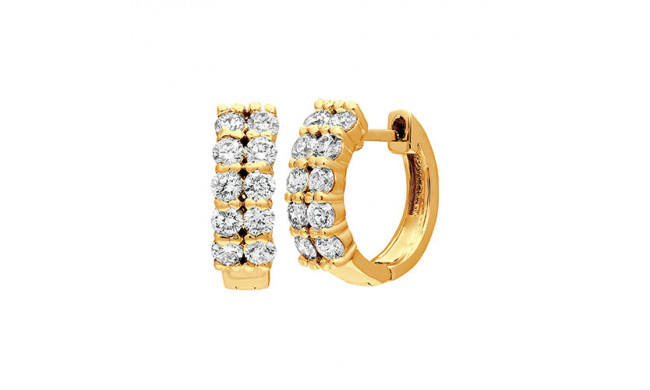 Jewelmi Custom 14k Yellow Gold Diamond Hoop Earrings