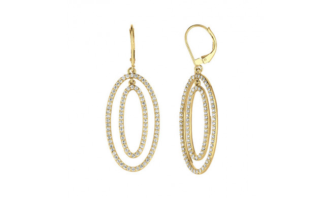 Jewelmi Custom 14k Yellow Gold Diamond Earrings