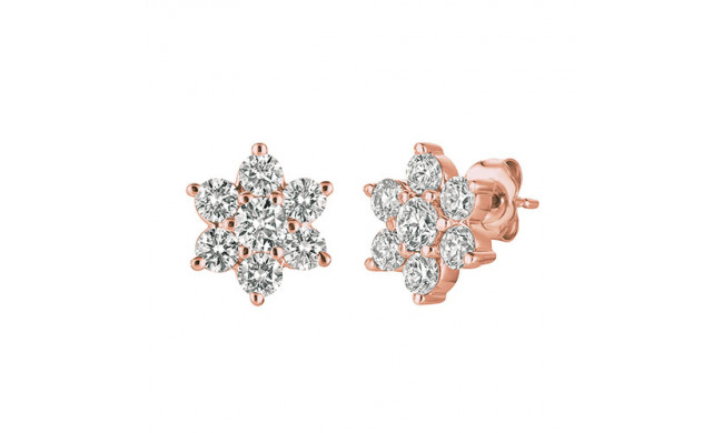 Jewelmi Custom 14k Rose Gold Diamond Earrings