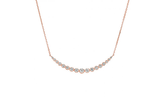 Jewelmi Custom 14k Rose Gold Diamond Necklace