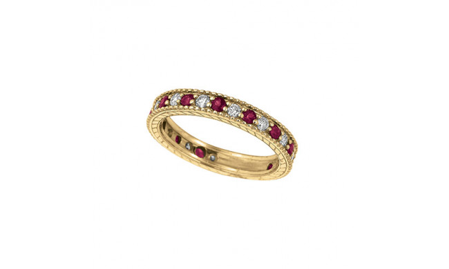 Jewelmi Custom 14k Yellow Gold Ruby Diamond Ring