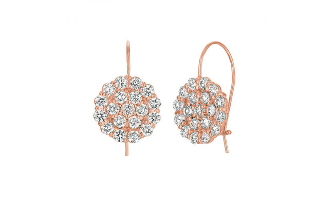 Jewelmi Custom 14k Rose Gold Diamond Earrings