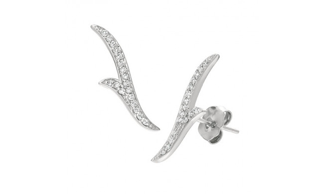 Jewelmi Custom 14k White Gold Diamond Earrings