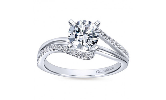 Gabriel & Co. 14k White Gold Contemporary Bypass Engagement Ring - ER6974W44JJ