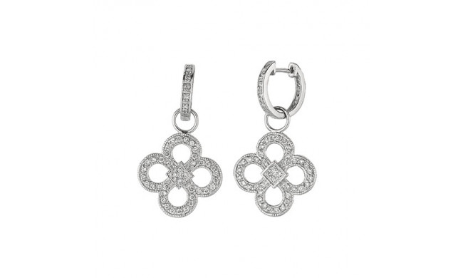 Jewelmi Custom 14k White Gold Diamond Earrings