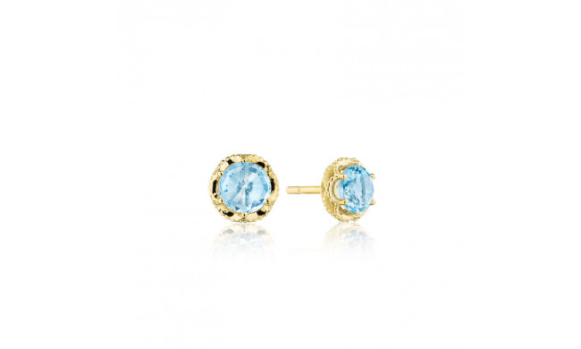 Tacori 14k Yellow Gold Crescent Crown Gemstone Stud Earring - SE25302FY