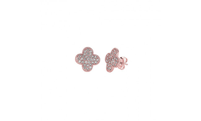 Jewelmi Custom 14k Rose Gold Diamond Earrings