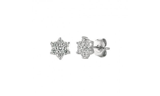 Jewelmi Custom 14k White Gold Diamond Earrings