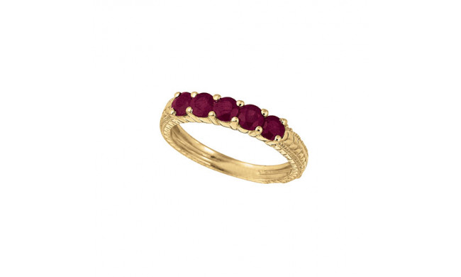 Jewelmi Custom 14k Yellow Gold Ruby Ring