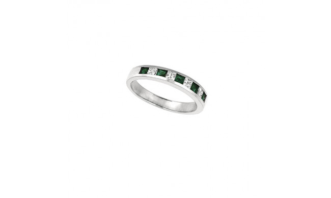 Jewelmi Custom 14k White Gold Emerald Diamond Ring