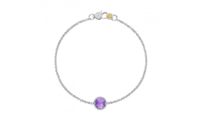 Tacori Sterling Silver Crescent Embrace Gemstone Women's Bracelet - SB16701