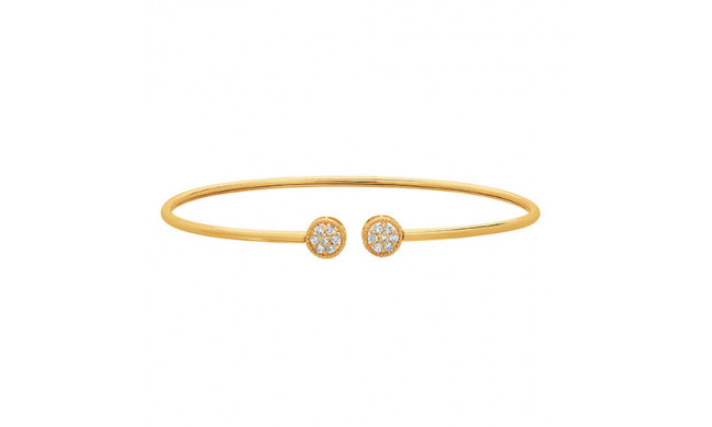 Jewelmi Custom 14k Yellow Gold Diamond Bangle Bracelet