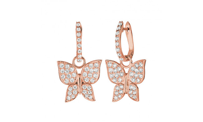 Jewelmi Custom 14k Rose Gold Diamond Earrings