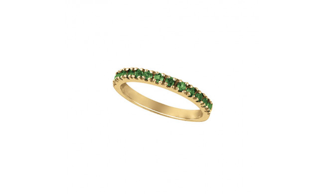 Jewelmi Custom 14k Yellow Gold Tsavorite Stackable Ring