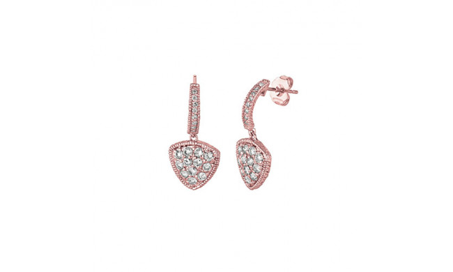 Jewelmi Custom 14k Rose Gold Diamond Earrings