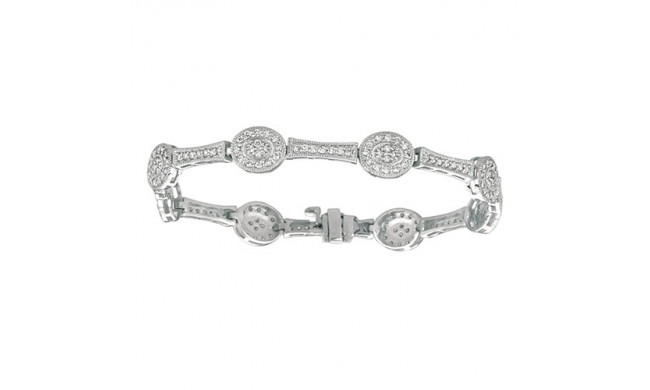 Jewelmi Custom 14k White Gold Diamond Bracelet