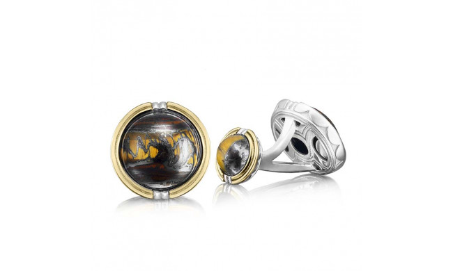 Tacori Sterling Silver and 18k Yellow Gold Retro Classic Gemstone Men's Cuffink - MCL105Y39