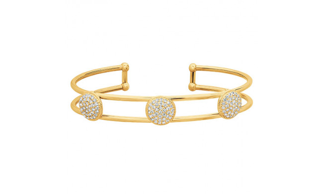 Jewelmi Custom 14k Yellow Gold Diamond Bangle Bracelet