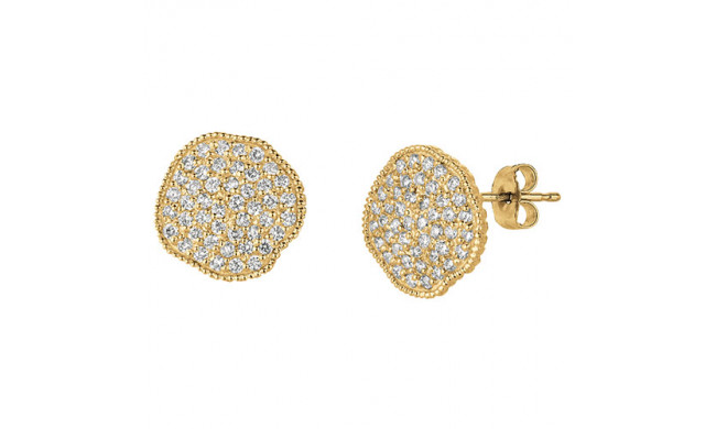 Jewelmi Custom 14k Yellow Gold Diamond Earrings