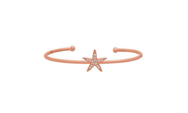 Jewelmi Custom 14k Rose Gold Diamond Bangle Bracelet