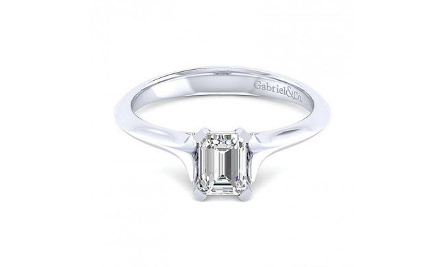 Gabriel & Co 14K White Gold Contemporary Solitaire Diamond Engagement Ring - ER11832E3PTJJJ