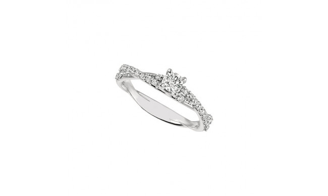 Jewelmi Custom 14k White Gold Twisted Diamond Engagement Ring