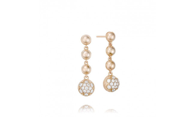 Tacori 18k Rose Gold Sonoma Mist Diamond Drop Earring - SE206P