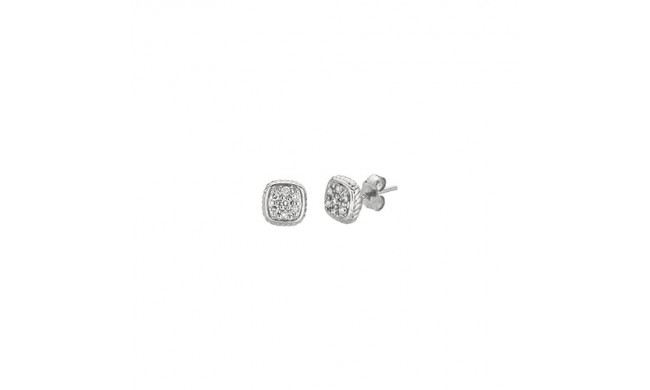 Jewelmi Custom 14k White Gold Diamond Earrings