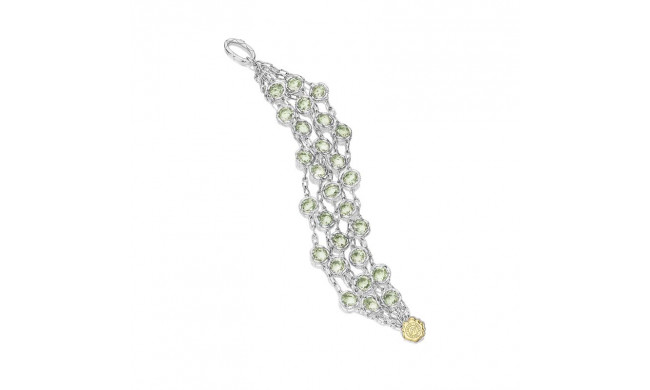 Tacori Sterling Silver Crescent Crown Gemstone Women's Bracelet - SB100Y12
