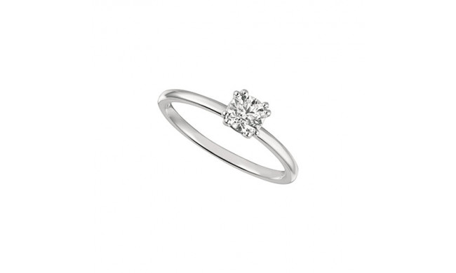 Jewelmi Custom 14k White Gold Solitaire Diamond Engagement Ring