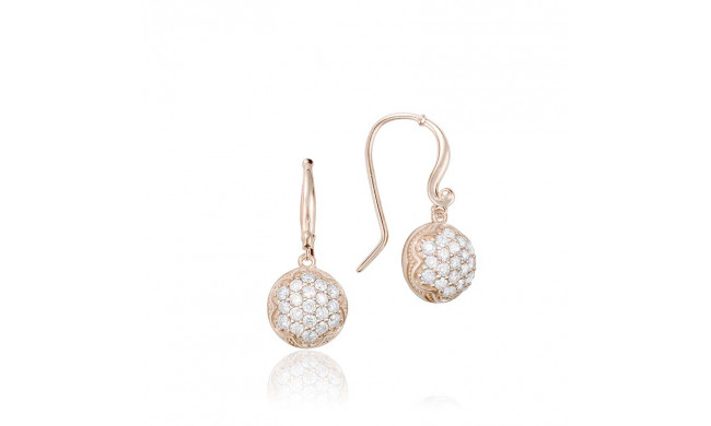 Tacori 18k Rose Gold Sonoma Mist Diamond Drop Earring - SE205P