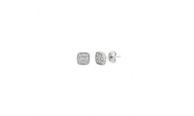 Jewelmi Custom 14k White Gold Diamond Earrings