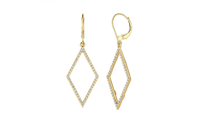 Jewelmi Custom 14k Yellow Gold Diamond Earrings