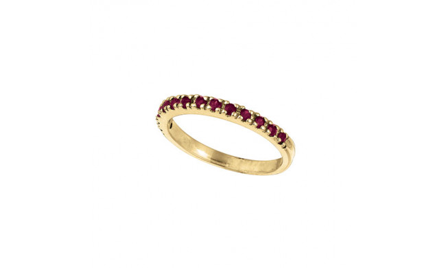 Jewelmi Custom 14k Yellow Gold Ruby Stackable Ring