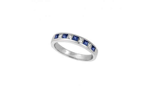 Jewelmi Custom 14k White Gold Sapphire Diamond Ring