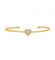 Jewelmi Custom 14k Yellow Gold Diamond Bangle Bracelet