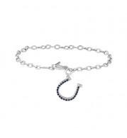 Jewelmi Custom 14k White Gold Sapphire Diamond Bracelet