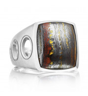 Tacori Sterling Silver Monterey Roadster Gemstone Men's Ring - MR10539