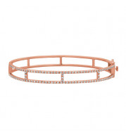 Jewelmi Custom 14k Rose Gold Diamond Bangle Bracelet