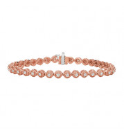 Jewelmi Custom 14k Rose Gold Diamond Bracelet